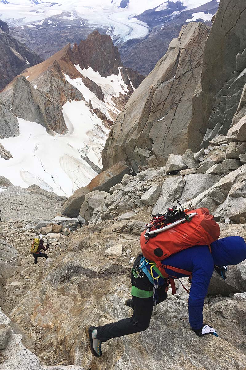 Climbing backpack (Arc'teryx Alpha FL in high mountains)